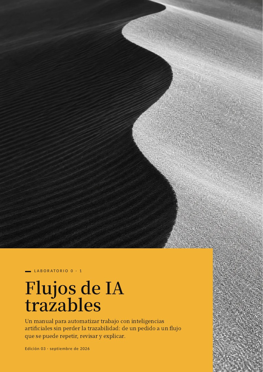 Portada de Flujos de IA trazables, Laboratorio 0 · 1, edición 03