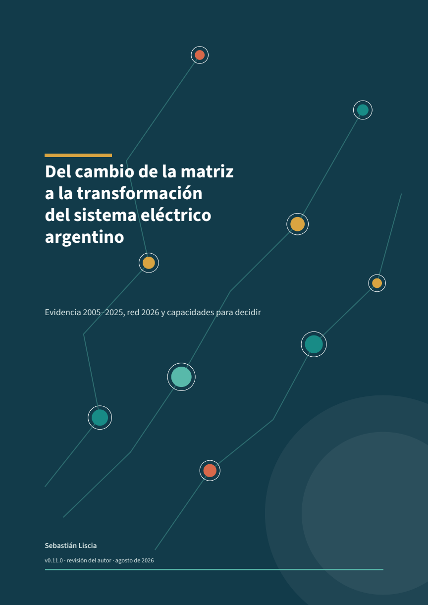Portada del trabajo sobre el sistema eléctrico argentino