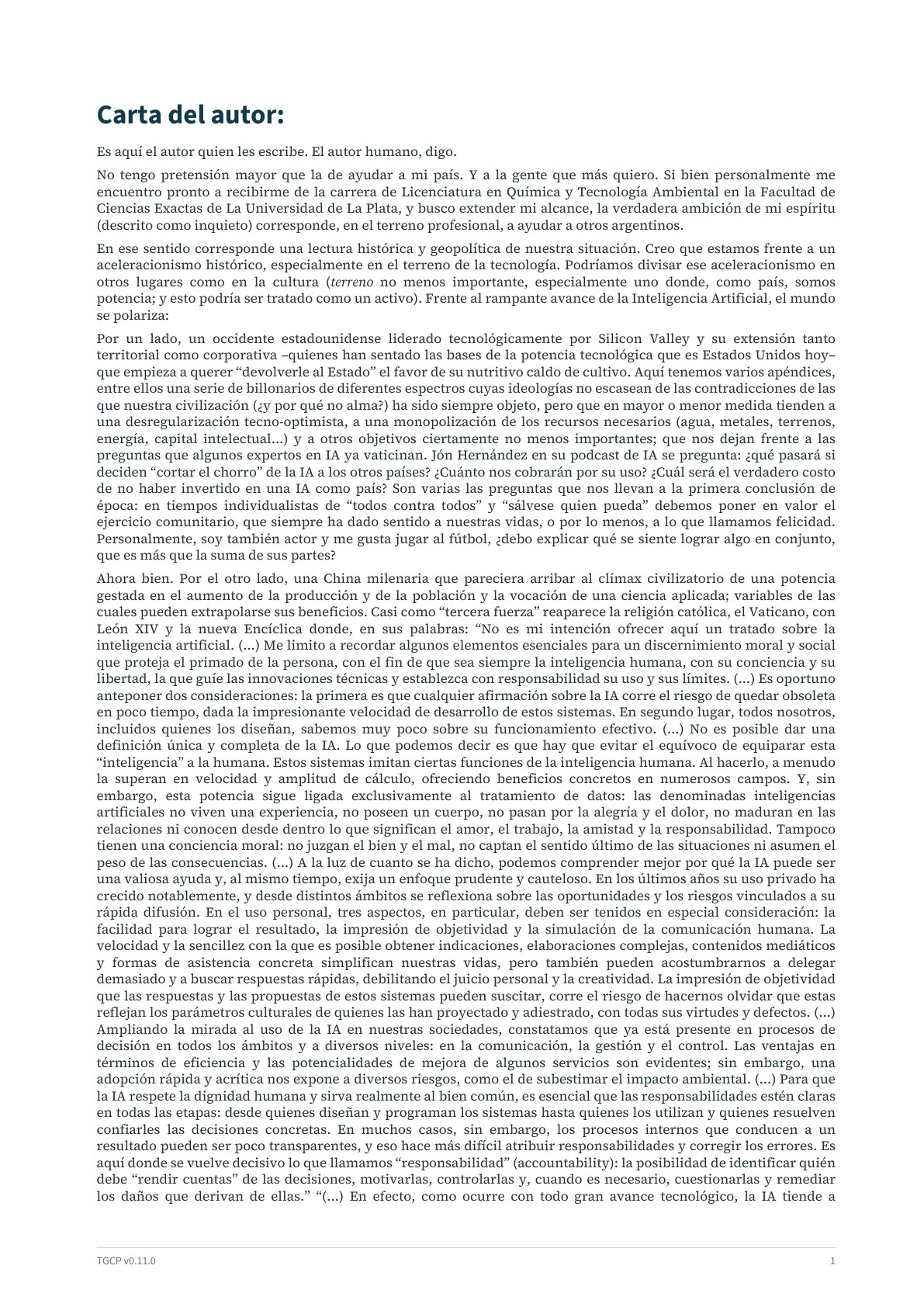 Página 2 del informe sobre el sistema eléctrico argentino