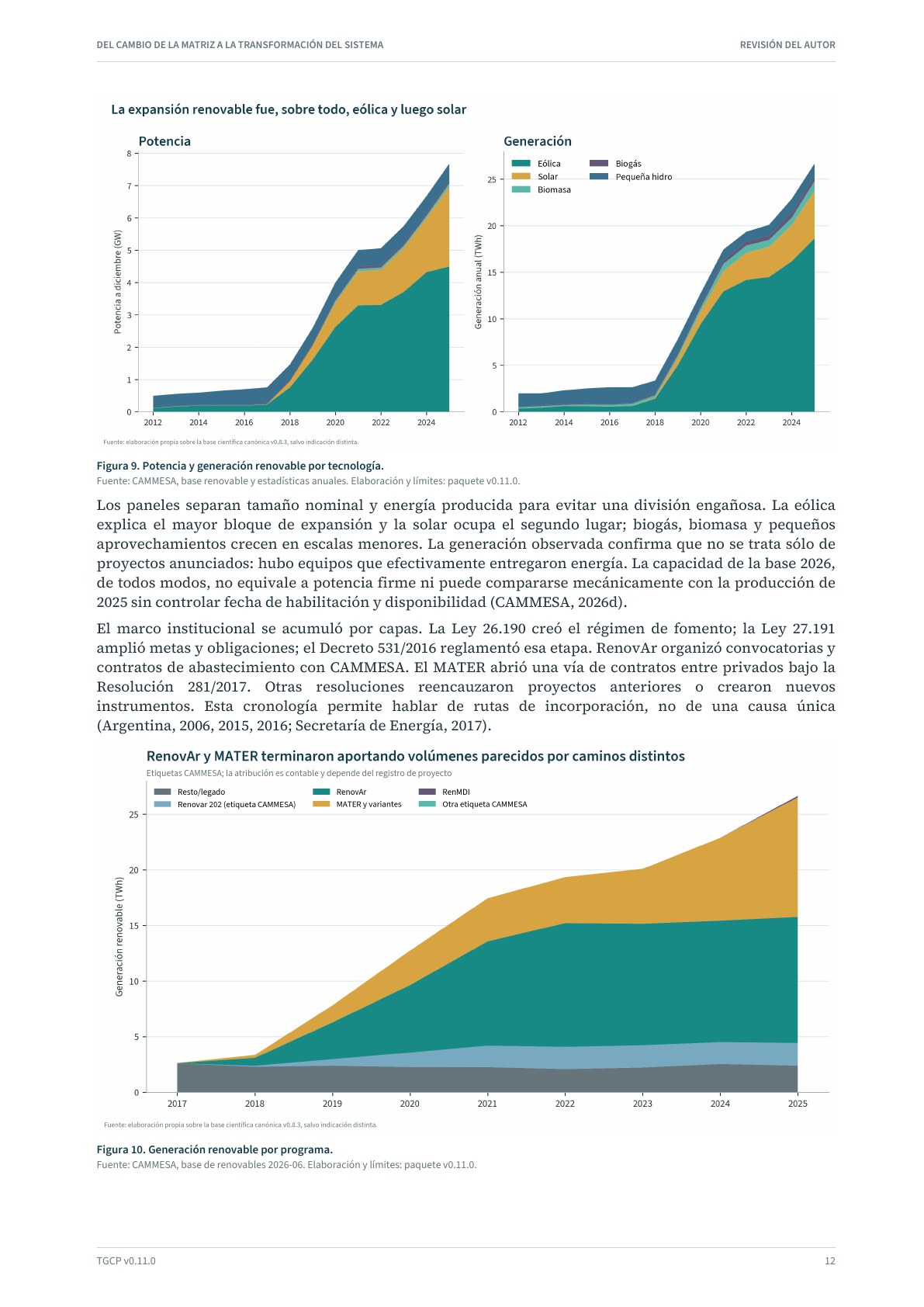 Página 13 del informe sobre el sistema eléctrico argentino