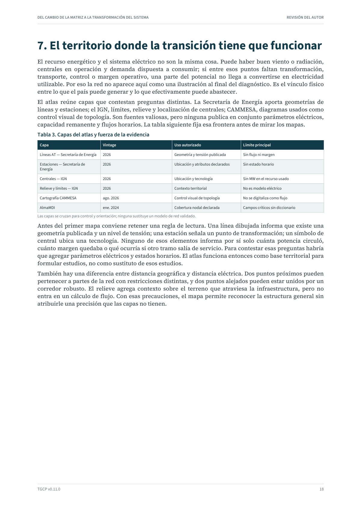 Página 19 del informe sobre el sistema eléctrico argentino