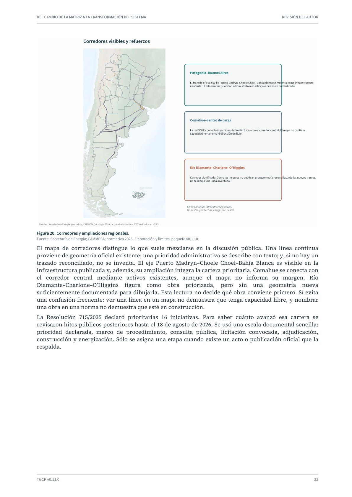 Página 23 del informe sobre el sistema eléctrico argentino