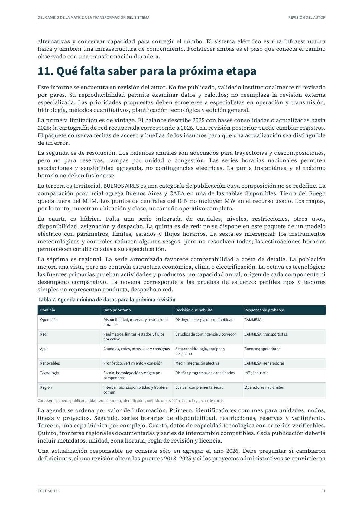 Página 32 del informe sobre el sistema eléctrico argentino
