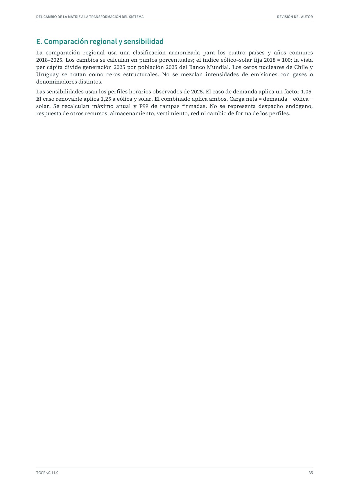 Página 36 del informe sobre el sistema eléctrico argentino