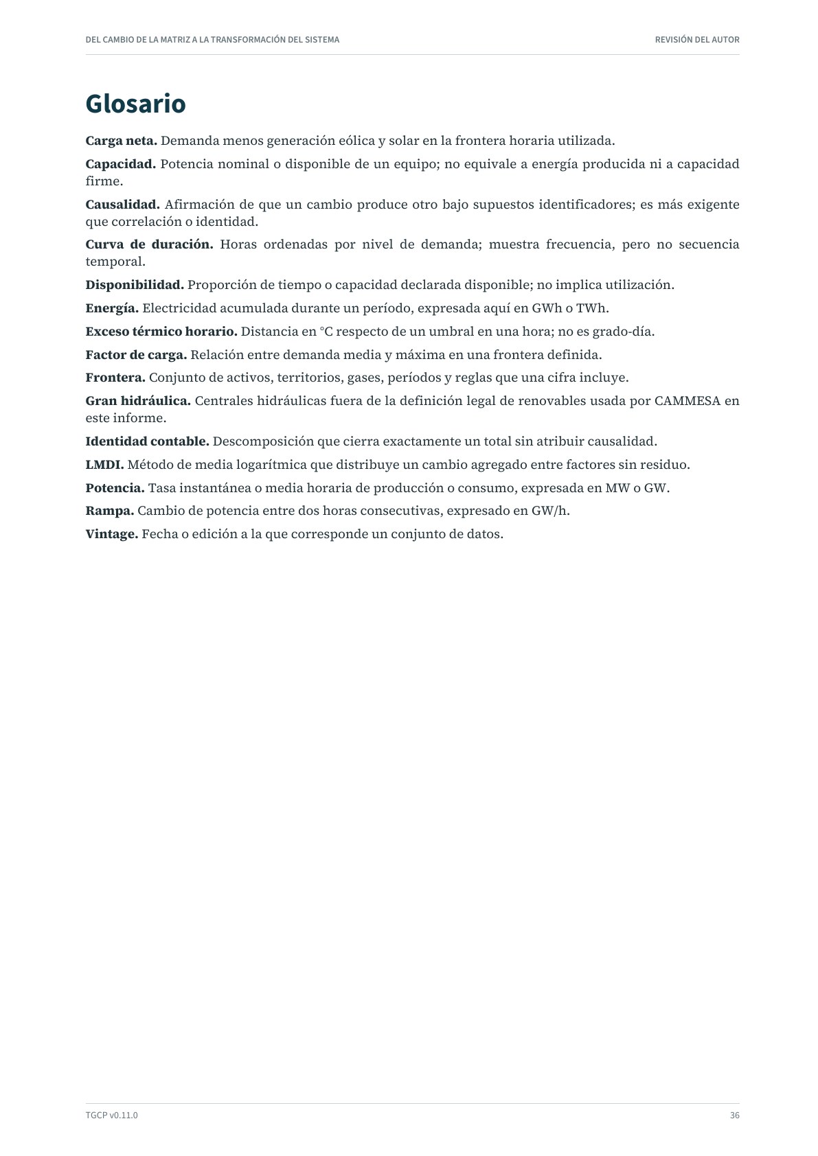 Página 37 del informe sobre el sistema eléctrico argentino